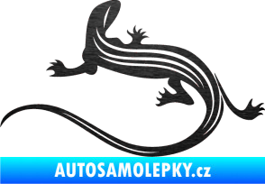 Samolepka Ještěrka 011 levá škrábaný kov černý
