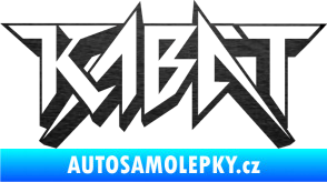 Samolepka Kabát 002 škrábaný kov černý
