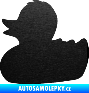 Samolepka Kachnička 001 levá škrábaný kov černý