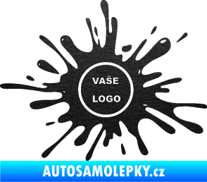 Samolepka Kaňka 003 znak škrábaný kov černý