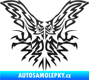 Samolepka Kapota 037 tatto dravec škrábaný kov černý