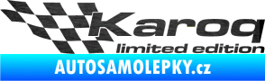 Samolepka Karoq limited edition levá škrábaný kov černý