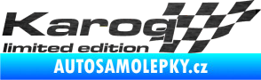 Samolepka Karoq limited edition pravá škrábaný kov černý