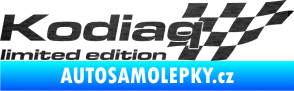 Samolepka Kodiaq limited edition pravá škrábaný kov černý