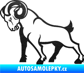 Samolepka Kozel 002 levá škrábaný kov černý