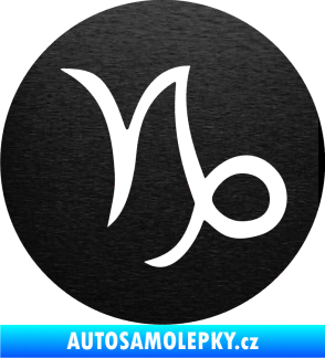 Samolepka Kozoroh 001 - horoskop škrábaný kov černý