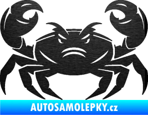 Samolepka Krab 003 škrábaný kov černý