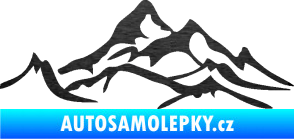 Samolepka Krajina hory 017 levá škrábaný kov černý