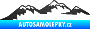 Samolepka Krajina hory 020 levá škrábaný kov černý