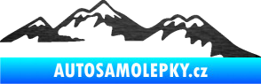 Samolepka Krajina hory 020 pravá škrábaný kov černý