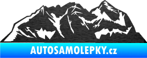 Samolepka Krajina hory 024 levá škrábaný kov černý