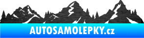Samolepka Krajina hory 035 levá škrábaný kov černý
