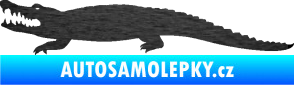 Samolepka Krokodýl 002 levá škrábaný kov černý