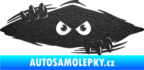 Samolepka Kuk 003 pravá šmírák škrábaný kov černý