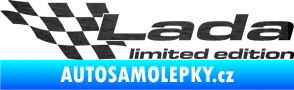 Samolepka Lada limited edition levá škrábaný kov černý
