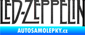 Samolepka Led Zeppelin škrábaný kov černý