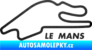 Samolepka Okruh Le Mans škrábaný kov černý
