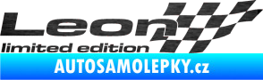 Samolepka Leon limited edition pravá škrábaný kov černý