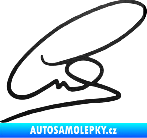 Samolepka Levis Hamilton podpis škrábaný kov černý