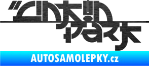 Samolepka Linkin Park 003 škrábaný kov černý
