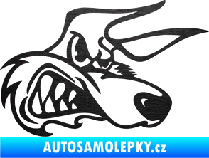 Samolepka Liška pravá škrábaný kov černý