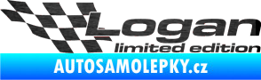 Samolepka Logan limited edition levá škrábaný kov černý