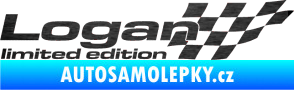 Samolepka Logan limited edition pravá škrábaný kov černý