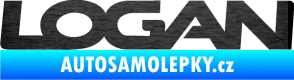 Samolepka Logan škrábaný kov černý