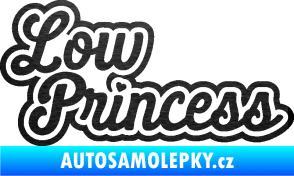 Samolepka Low princess nápis škrábaný kov černý