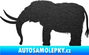 Samolepka Mamut 001 levá škrábaný kov černý