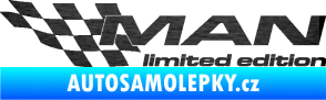 Samolepka MAN limited edition levá škrábaný kov černý