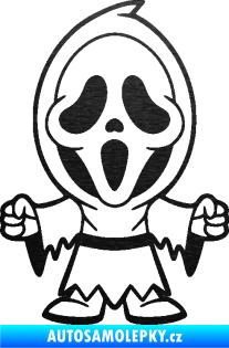 Samolepka Maska 002 pravá vřískot škrábaný kov černý