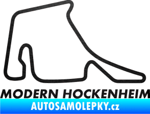 Samolepka Okruh Modern Hockenheim škrábaný kov černý