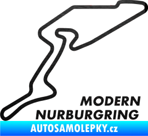 Samolepka Okruh Modern Nurburgring škrábaný kov černý
