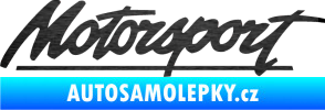 Samolepka Motorsport škrábaný kov černý