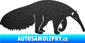 Samolepka Mravenečník 001 pravá škrábaný kov černý