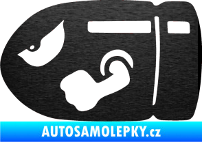 Samolepka Náboj 001 levá škrábaný kov černý
