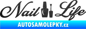 Samolepka Nail life škrábaný kov černý