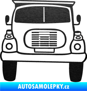 Samolepka Nákladní auto karikatura škrábaný kov černý