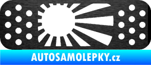 Samolepka Náplast 002 pravá škrábaný kov černý
