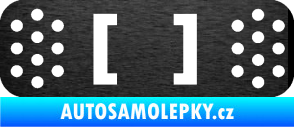 Samolepka Náplast 003 škrábaný kov černý