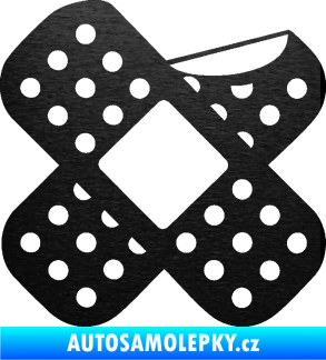 Samolepka Náplast 005 pravá škrábaný kov černý