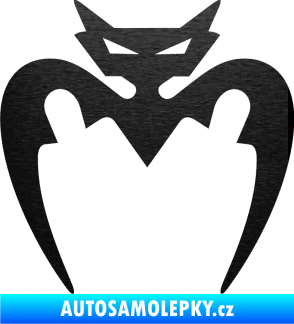 Samolepka Netopýr 001  škrábaný kov černý