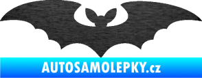 Samolepka Netopýr 006 škrábaný kov černý