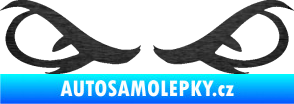 Samolepka Oči 001 škrábaný kov černý