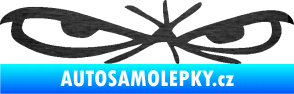 Samolepka Oči 002 pravá škrábaný kov černý