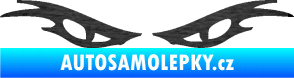 Samolepka Oči 003  škrábaný kov černý