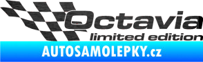 Samolepka Octavia limited edition levá škrábaný kov černý