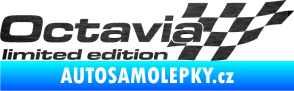 Samolepka Octavia limited edition pravá škrábaný kov černý