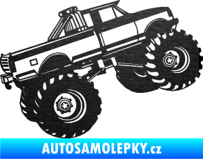 Samolepka Off Road 003 pravá škrábaný kov černý